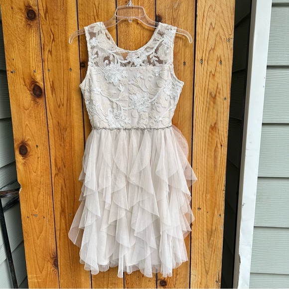 Rare Editions Girls Ruffle Dress EUC Size 16 - Picture 1 of 10